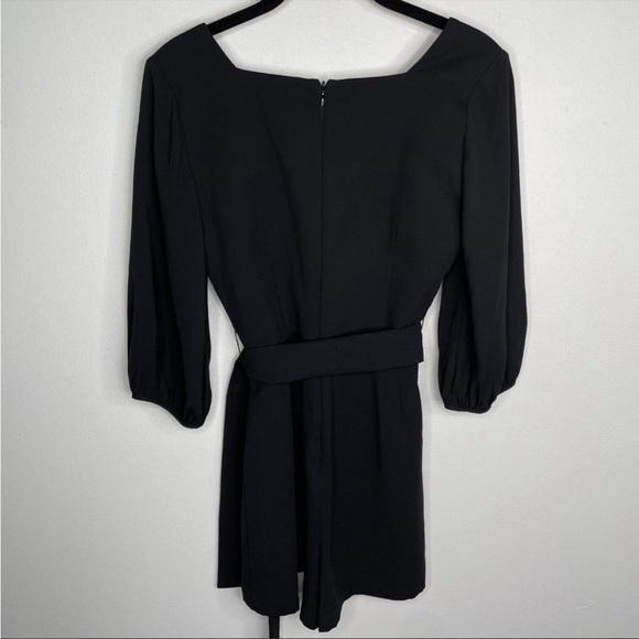 AMANDA UPRICHARD Walsh Romper XS Black Square Neck Belted - Picture 1 of 3